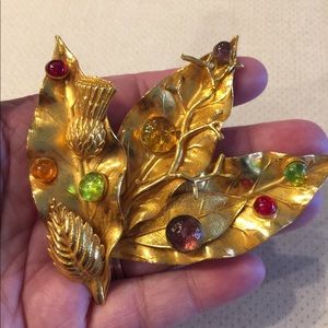 Vintage Dominque Aurientis Thistle Brooch